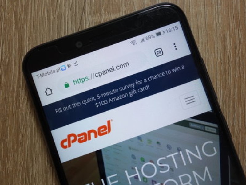 cPanel sučelje